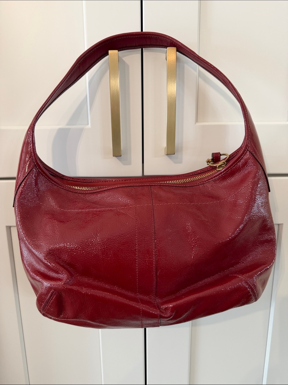 Coach Burgundy Leather Shoulder Bag with Gold Hardware - Picture 2 of 4
